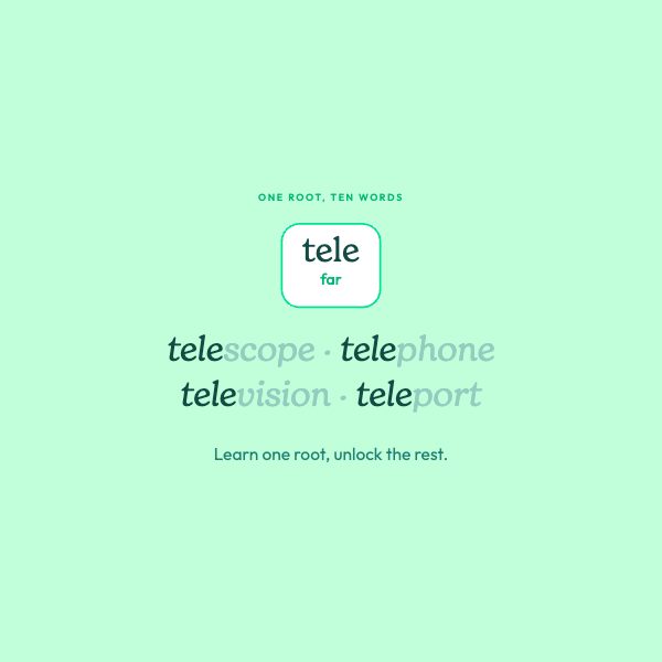 Concept — one root, ten words